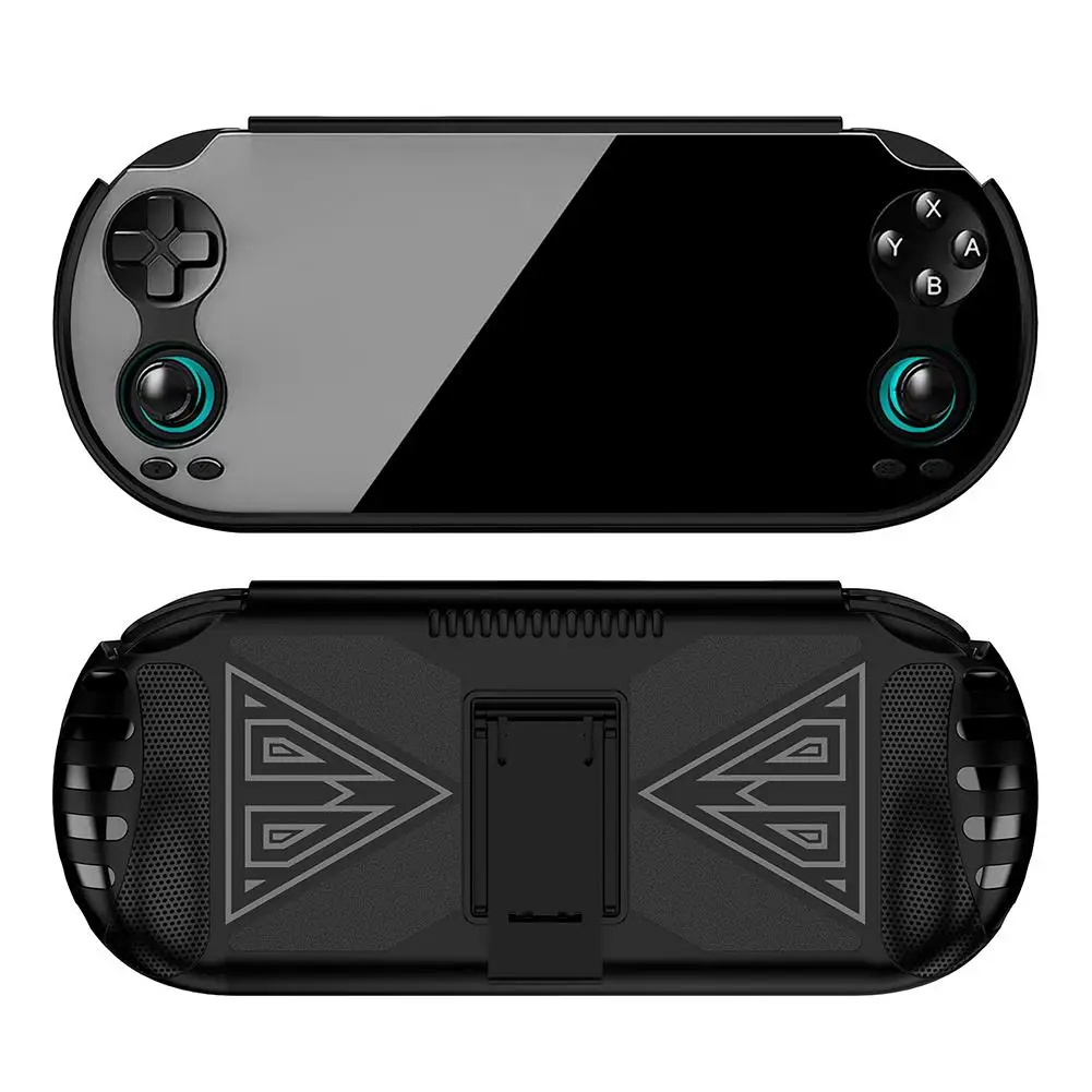 TPU-Schutzhülle mit integriertem Ständer für Anbernic RG VITA/PRO Handheld-Spielekonsole, stoßfest, sturzsicher, weich, hautfreundlich Image