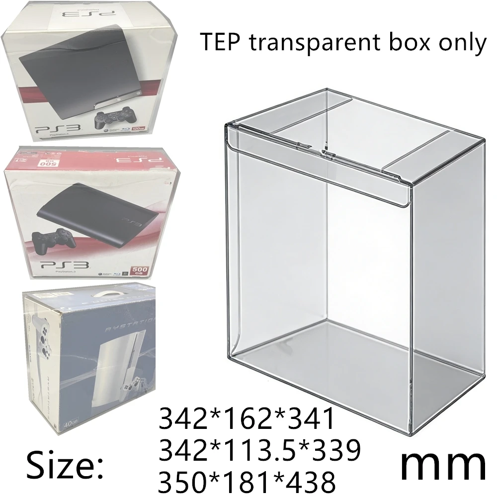Transparente Box-Schutzhülle für PlayStation 3 Konsole/PS3 2000 4200 Sammelboxen TEP Aufbewahrungsbox für Spiele Klare Display-Hülle