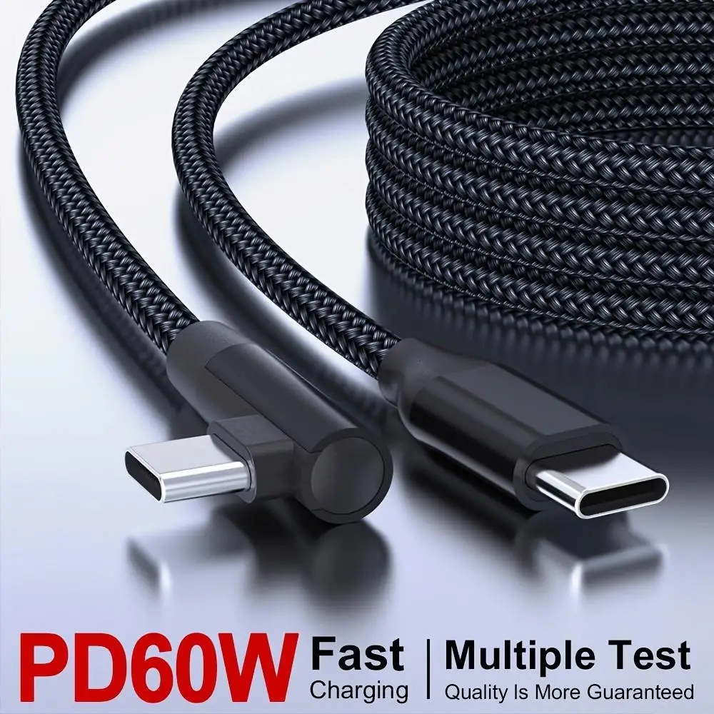 LAIHONEN PD 60W 3A USB-C zu C Kabel 480Mbps Nylon Geflochten 2/3 Stück 3,3/6,6/10 Fuß, Für iPhone 17/16 Serie iPad Mini6 Galaxy S25 Image
