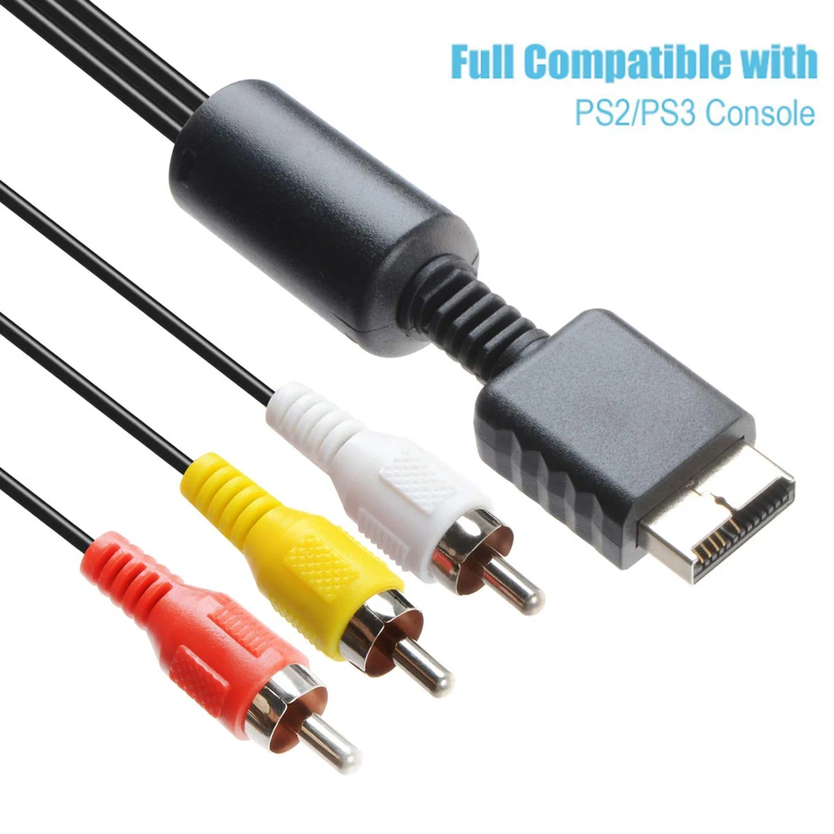 1,8m AV-Audiokabel Composite 3 RCA Kupfer für Sony PS2/PS3/PS1 Konsole Kabel AV-Kabel für PlayStation 2 3 Spielzubehör