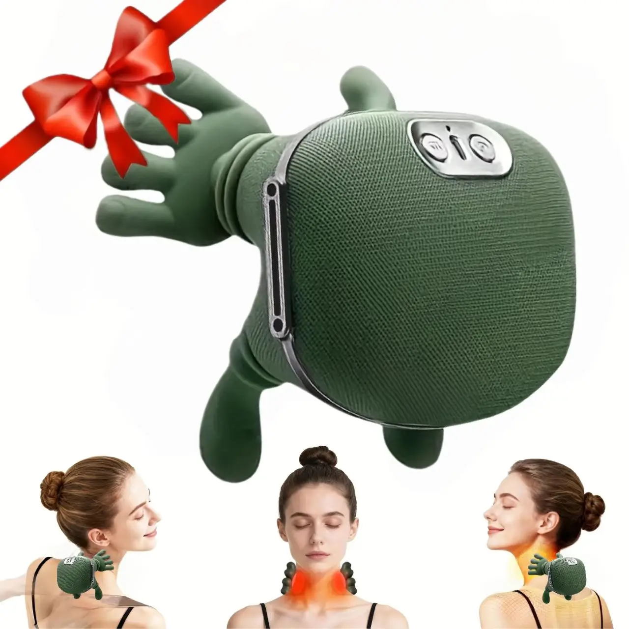 Kabelloser Finger-Nacken-Schulter-Massagegerät, Nacken- und Trapezius-Knetmassage-Schal mit Bürstenlosem Motor Image