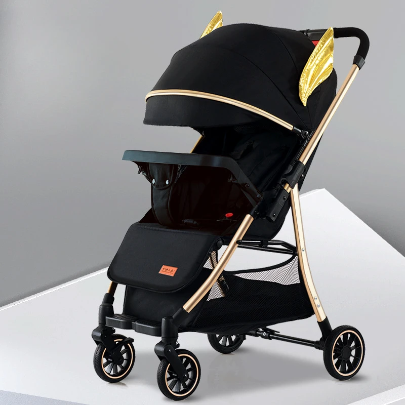 Kinderwagen Zwei-Wege-Kinderwagen Ein-Knopf-Reise tragbarer Kinderwagen Kinderwagen zusammen klappbarer Kinderwagen Kinderwagen Image