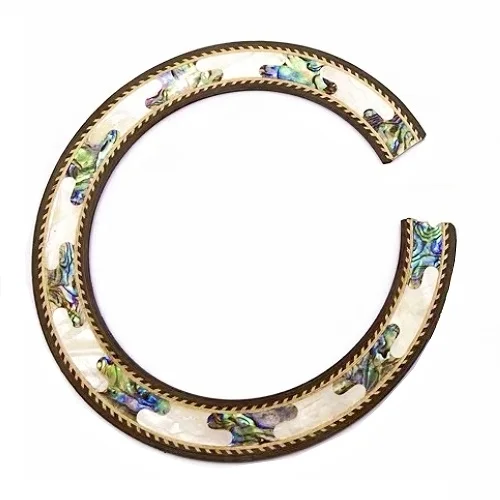 1x Rosette für klassische Gitarre, Perlmutt-Abalone-Inlay, Gitarrenbauer B33 Image