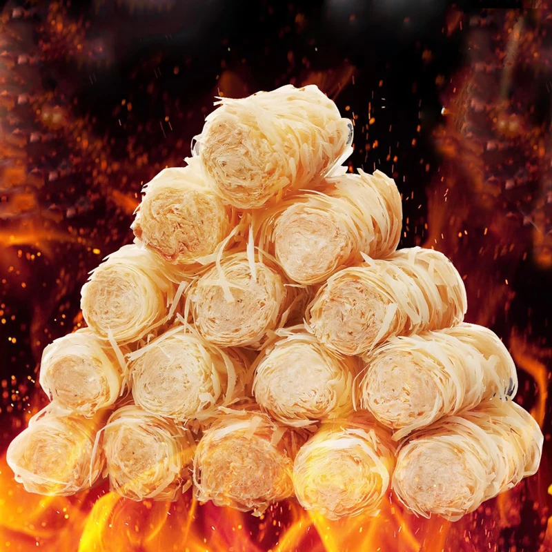 40/60 Stück tragbarer natürlicher Feueranzünder, Wachs-Holzstäbchen, geeignet für Haushaltskamin, Ofen, Grill im Freien