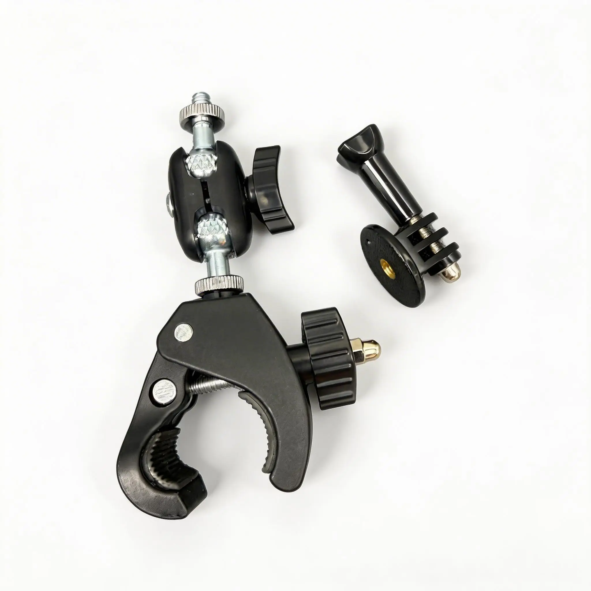 Super-Klemmhalterung für Actionkameras mit Doppel-Kugelkopf Magic Arm 360 ° Verstellbare Halterung für GoPro Hero 13 12 11, Insta360 X5 X4 Image
