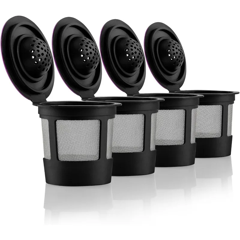 3er-Pack Wiederverwendbare Schwarze K-Cups Nachfüllbare Kaffeepads BPA-Frei Umweltfreundlich Leicht zu Reinigen für die Meisten Kaffeemaschinen Heim- und Bürogebrauch Image