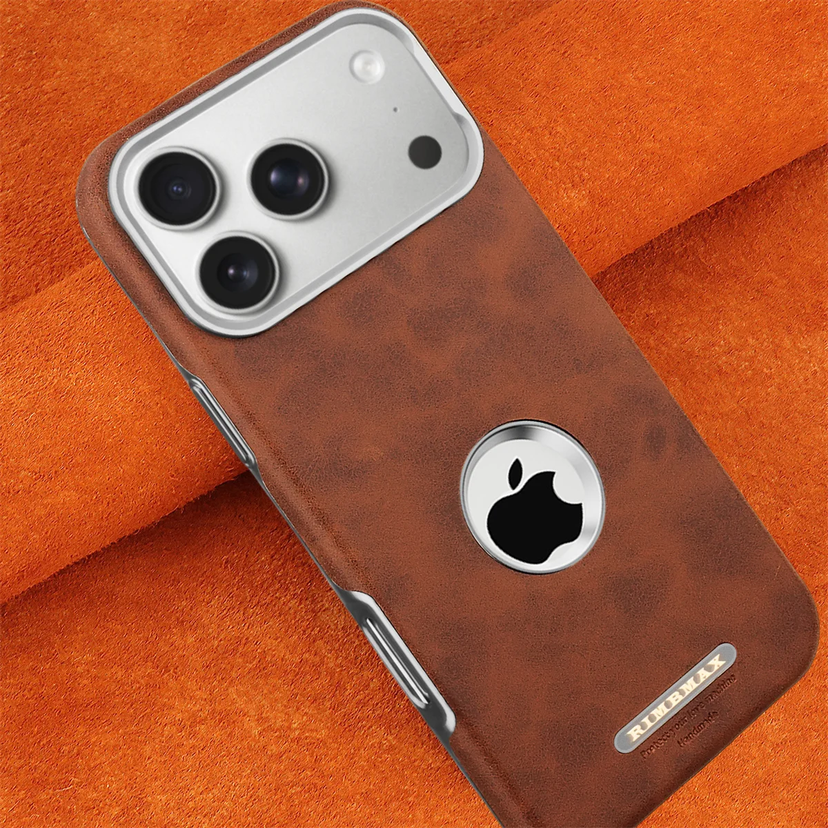 Luxuriöse PU-Lederhülle mit MagSafe-Magnetfunktion für iPhone 17 Pro Max Air 16 15 14 Plus 13 12 mit Logo-Anzeige und Stoßschutz Image