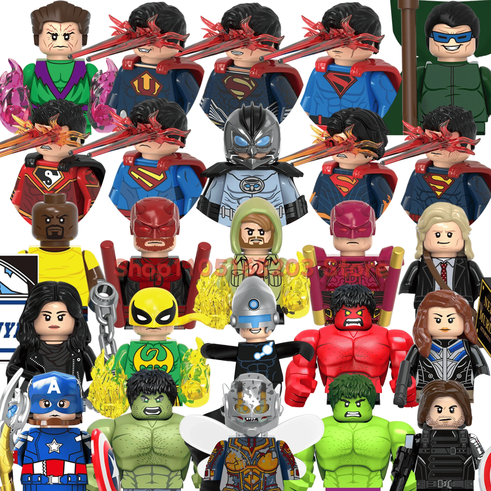 NUOVO Set di Costruzioni DC Superman Marvel, Personaggi Classici Spider-Man e Molecule Man, Modellini in Miniatura, Regalo di Compleanno