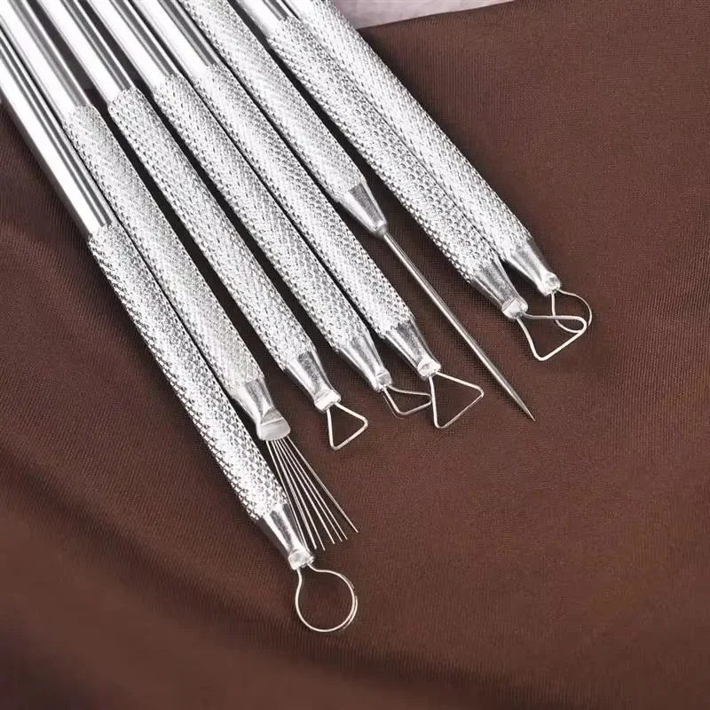 Ensemble de 6 outils en alliage d'aluminium pour argile polymère, outils de sculpture en céramique, outils de sculpture sur fil, outils à boucle pour détails fins