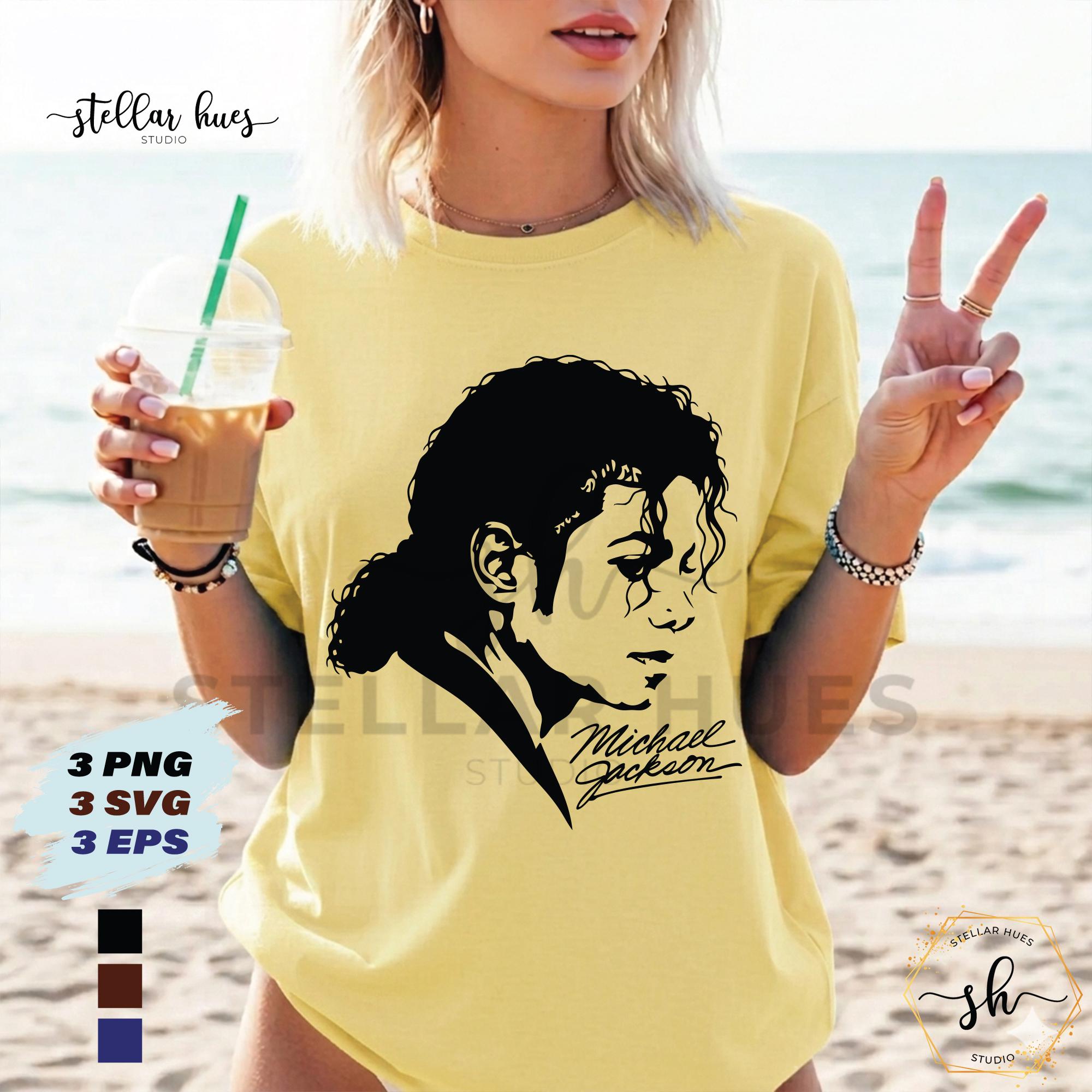 Michael Jackson Re del Pop SVG PNG Design Mezzatinta MJ Grafica Vintage Stampa Maglietta File Sublimazione Poster Musicale Retro Download Digitale