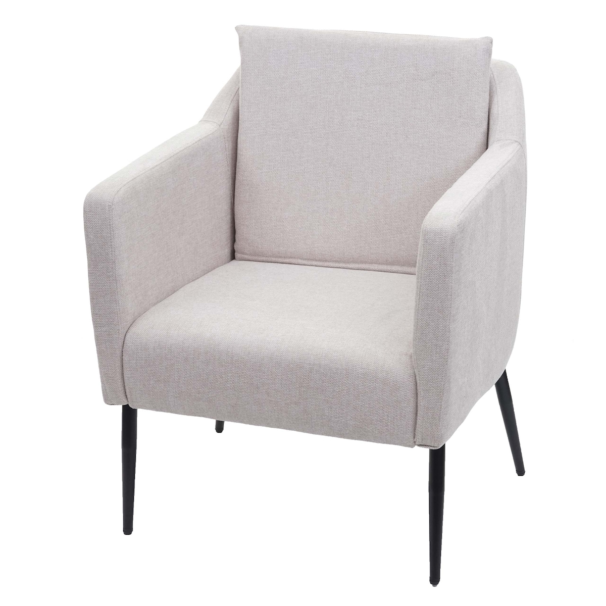 Décoshop26 - Cocktail-Lounge-Sessel mit Metallgestell und beigefarbenem Stoffbezug 04_0003160 Image