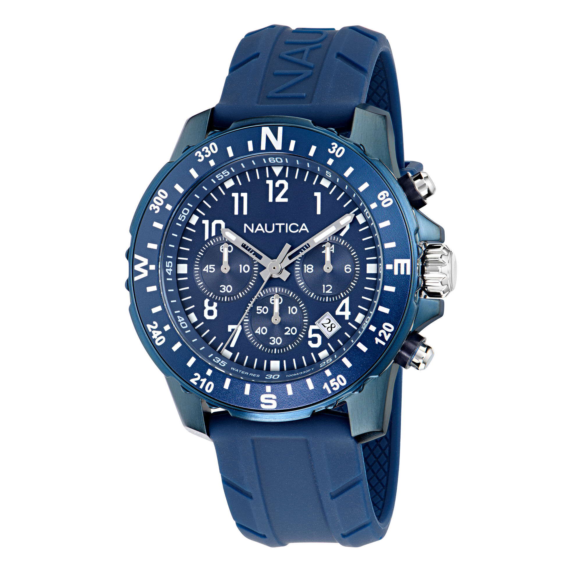 Nct Riding Sail Chronograph Watch With Silicone Strap