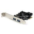 StarTech.com PEXUSB3S2E2I 4 Port USB 3.0 PCI Express PCIe Controller Card, 2 Ext 2 Int with SATA Power