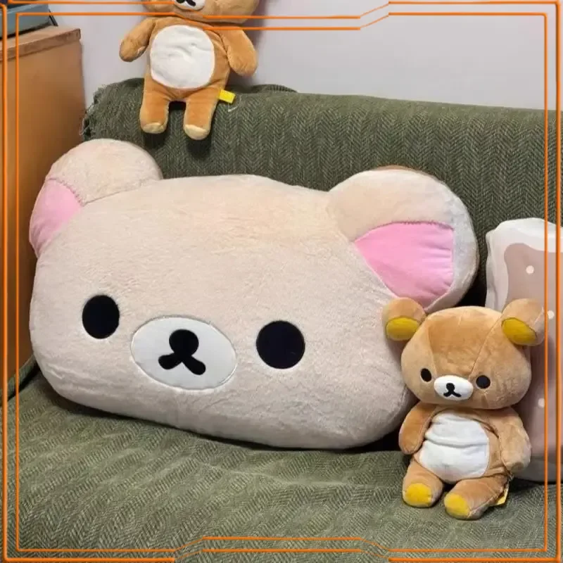 Süßes Rilakkuma Plüsch warmes Handkissen Cartoon Bär Peluche Stofftier weiches Kissen Geburtstagsgeschenk Image