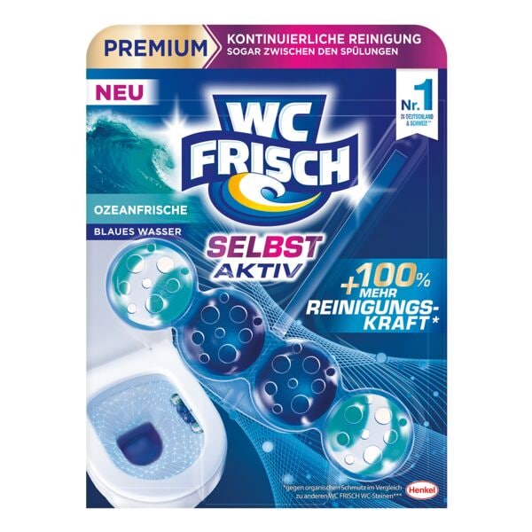 WC FRISCH WC-Duftspüler Blauspüler »Selbst Aktiv Ozeanfrische« 50 g blau