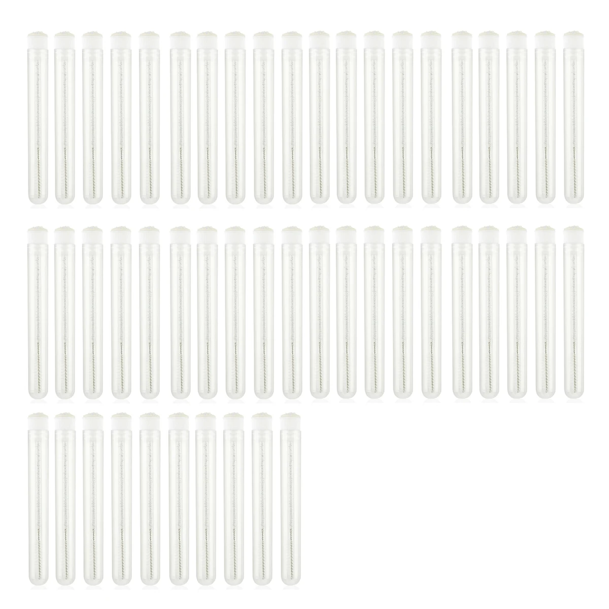 Wimpernbürsten 50 Stück Wiederverwendbare Wimpernbürsten mit Hülle für Wimpernverlängerung Einweg-Mascara-Stäbchen Augenbrauenbürsten-Applikator Image