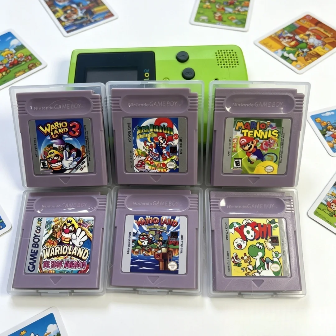 Nouvelle cartouche de jeu vidéo GBC 16 bits, console de jeu 16 bits, carte de jeu Wario Land Donkey Kong Wario Land 2 Yoshi pour GBC/GBA Mario