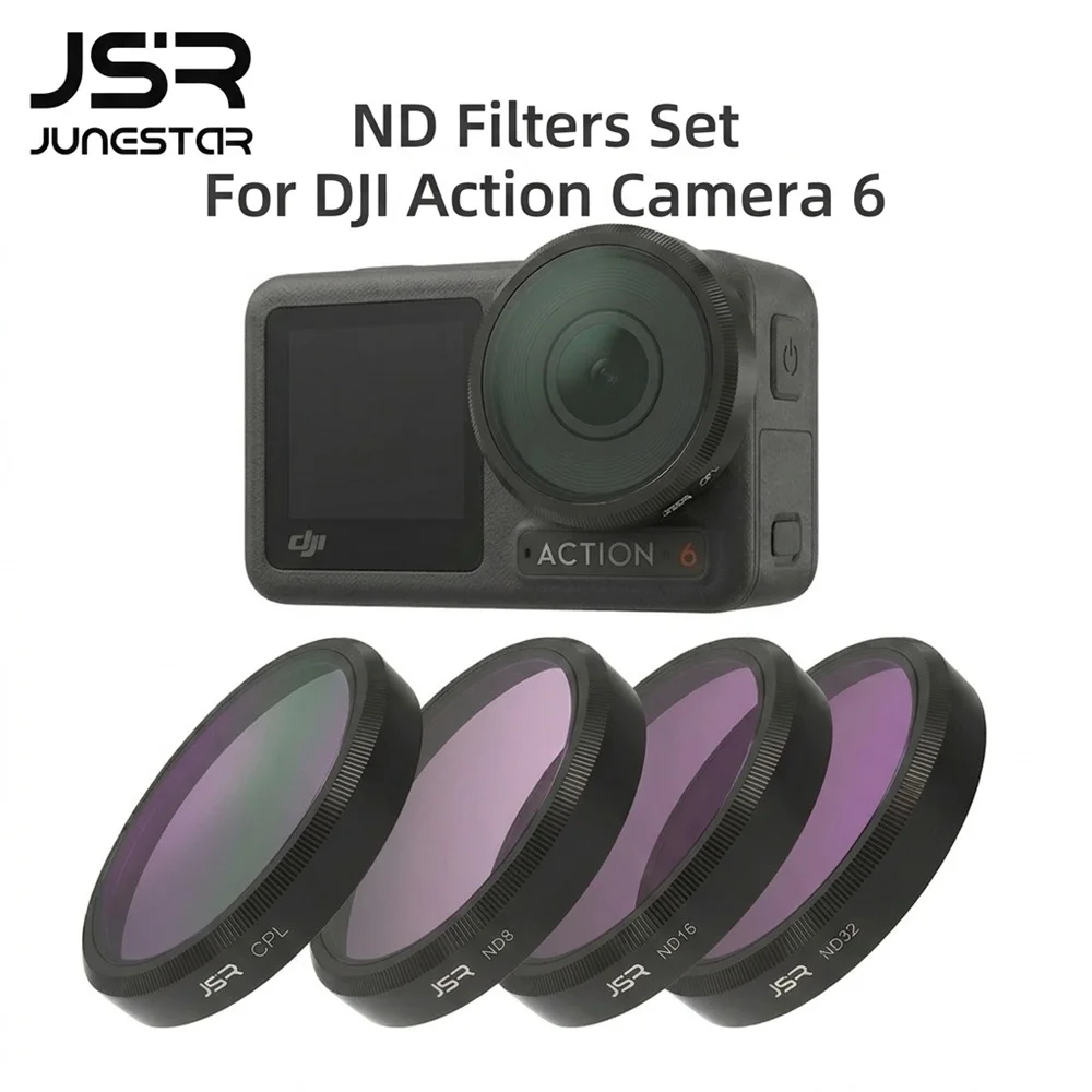 JSR für DJI ND-Filter für DJI Osmo Action 6 ND-Filter DJI ND8 ND16 ND32 CPL-Filter Kameraobjektiv Fotografie-Zubehör Image