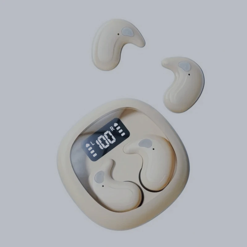 Écouteurs intra-auriculaires sans fil Bluetooth, mini-casque audio avec affichage numérique, audio HD, autonomie ultra-longue, avec micro