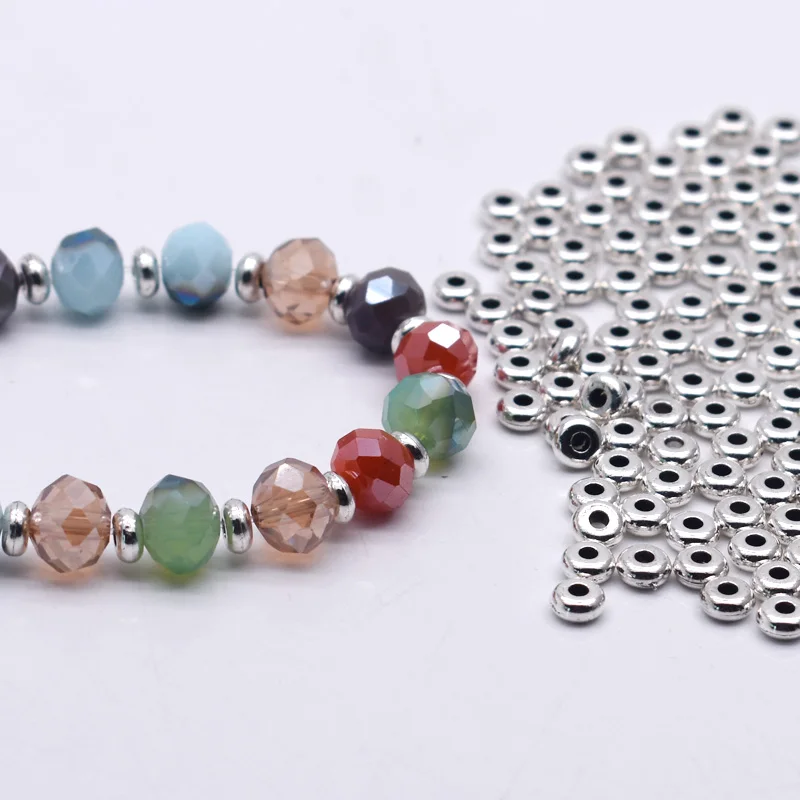 20/50 teile/los Spacer Perlen Charms Antike Silber Farbe Große Loch Europäischen Geistige Perlen Schmuck Machen Armbänder DIY Zubehör