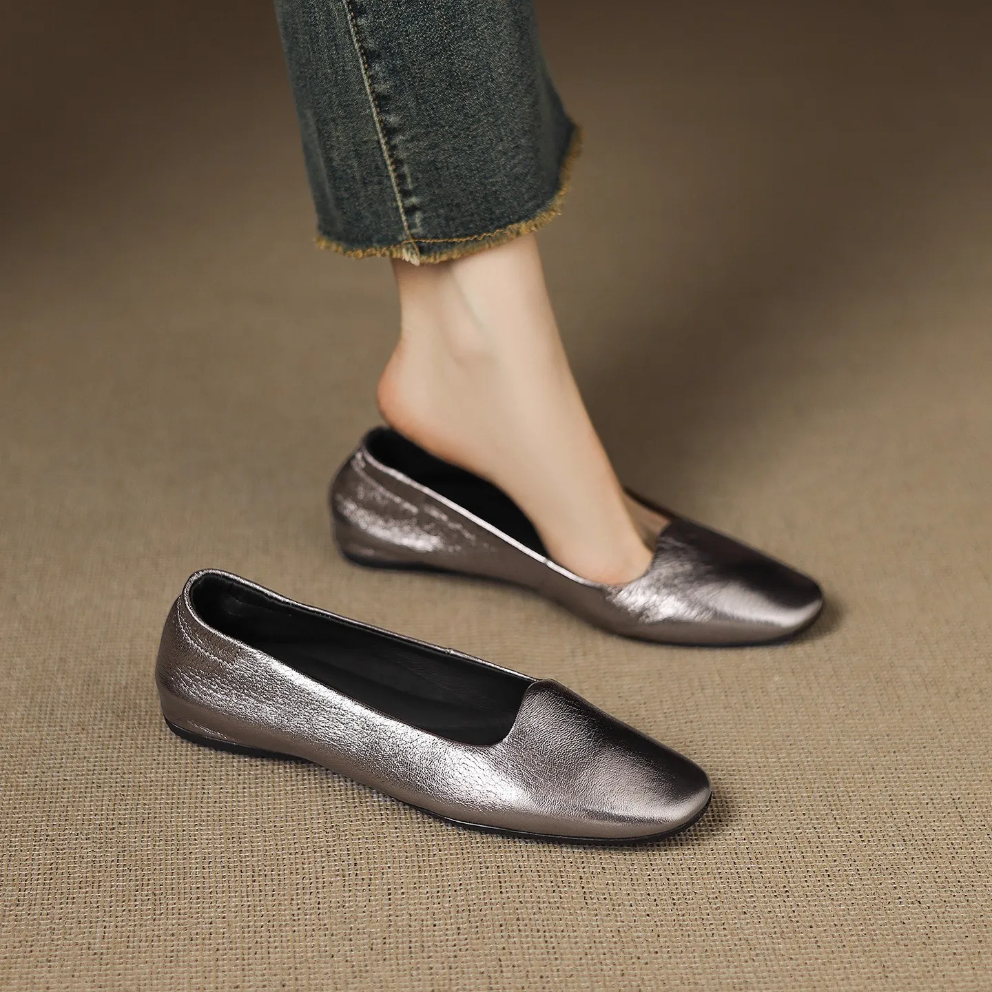 Mode Bling Flache Schuhe für Frauen Frühling Herbst Feste Spitz frauen Schuhe Alle-Spiel Plus Größe Flache Schuhe damen