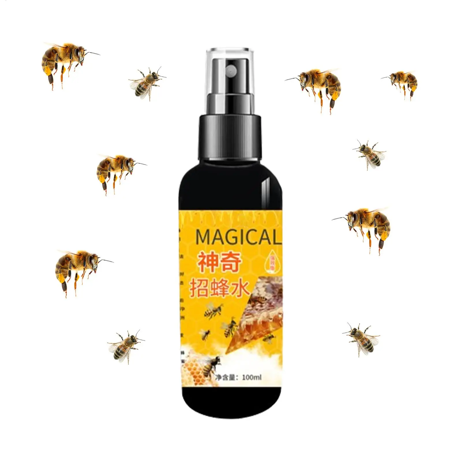Mehrzweck-Bienenlockmittelspray, 100 ml, natürlicher Köder für Tischlerbienen, wirksames Bienenlockmittelspray, benutzerfreundliche Bienenlockmittel Image