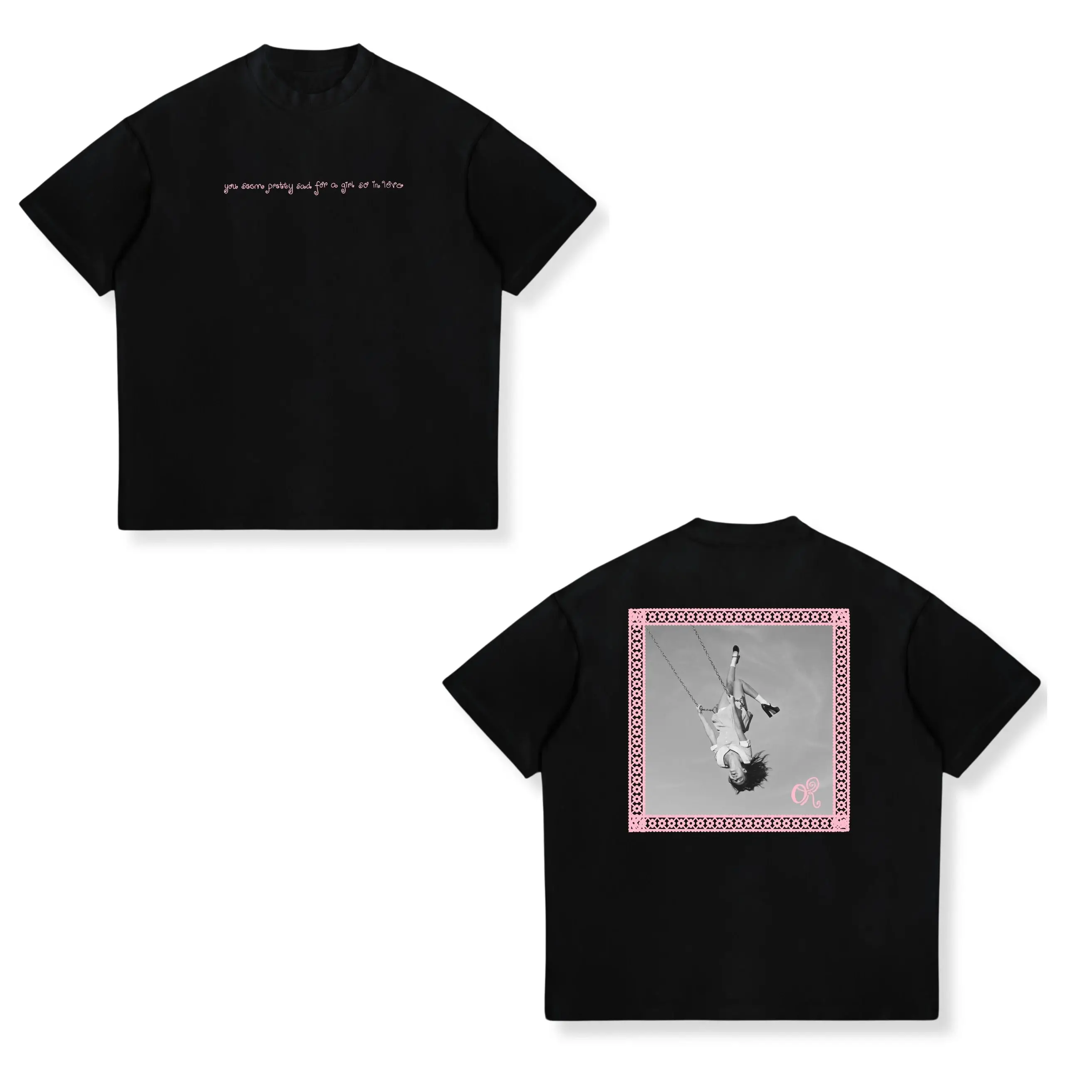 Modisches Hip-Hop Y2K T-Shirt Neues Livia You Seem Pretty Sad for A Girl So in Love Grafik-Print T-Shirt Lässige Lockere Oberteile Unisex