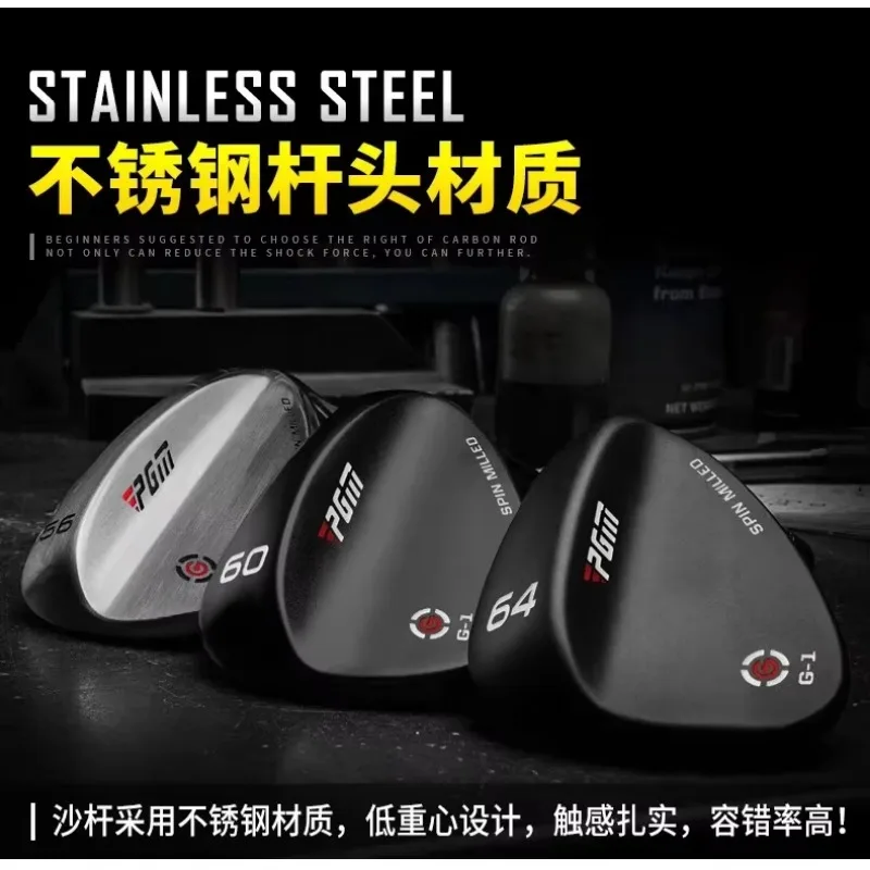 PGM Golfschläger Sand Wedges Clubs 50/52/54/56/58/60/62 Grad Silber Schwarz mit Easy Distance Control SG002 Golf Putter