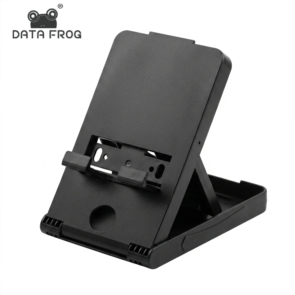 Data Frog Tragbarer Reiseständer für Switch, Ultraflacher Faltbarer Gaming-Halter, Verstellbare Desktop-Halterung für Handy & Tablet Image