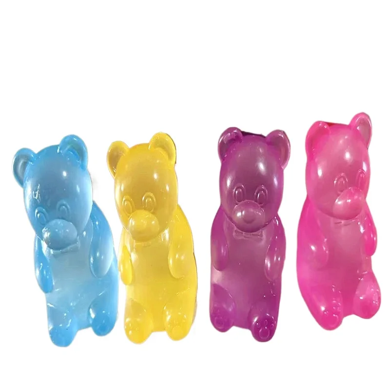 Glänzender Bär Fudge-Extrusions-Sprungspielzeug Jelly Bean Riesensüßigkeit Fidget-Spielzeug zur Entspannung und Druckentlastung, geeignet für alle Altersgruppen. Image