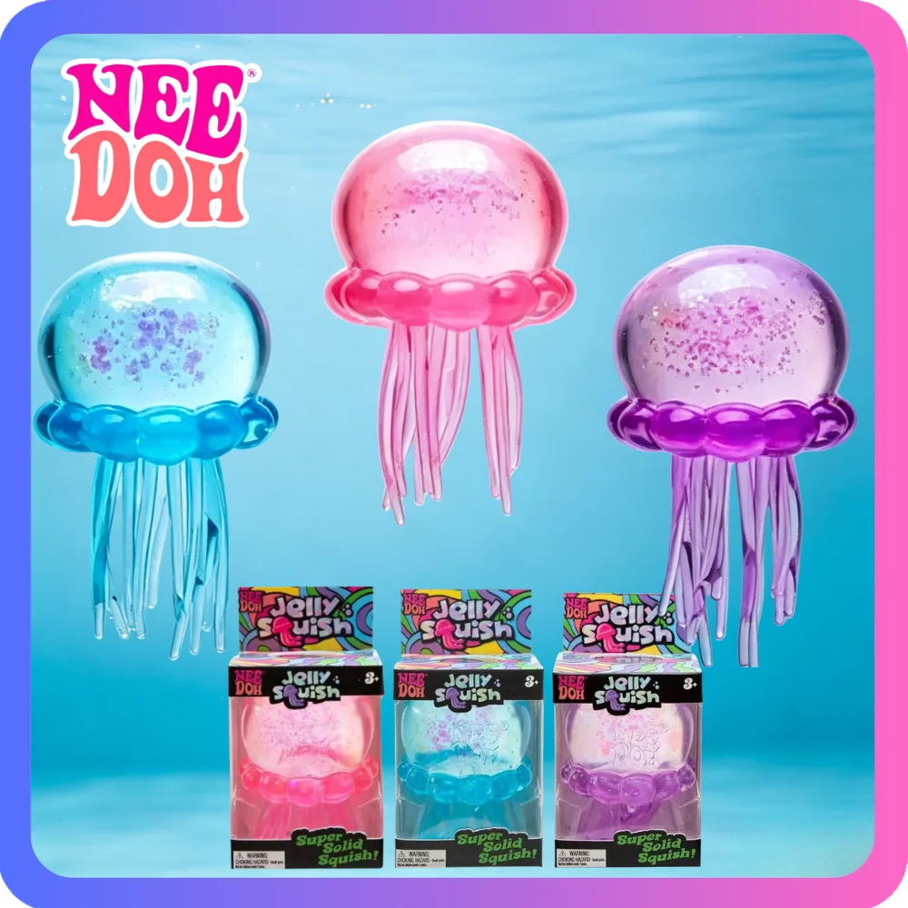Needoh Fuzz Ball Quallen-Quetschfigur Überraschungsbox Zufällige Farbe Weiches Stressabbau-Spielzeug Niedliches Entspannendes Quetsch-Sensorikspielzeug Image