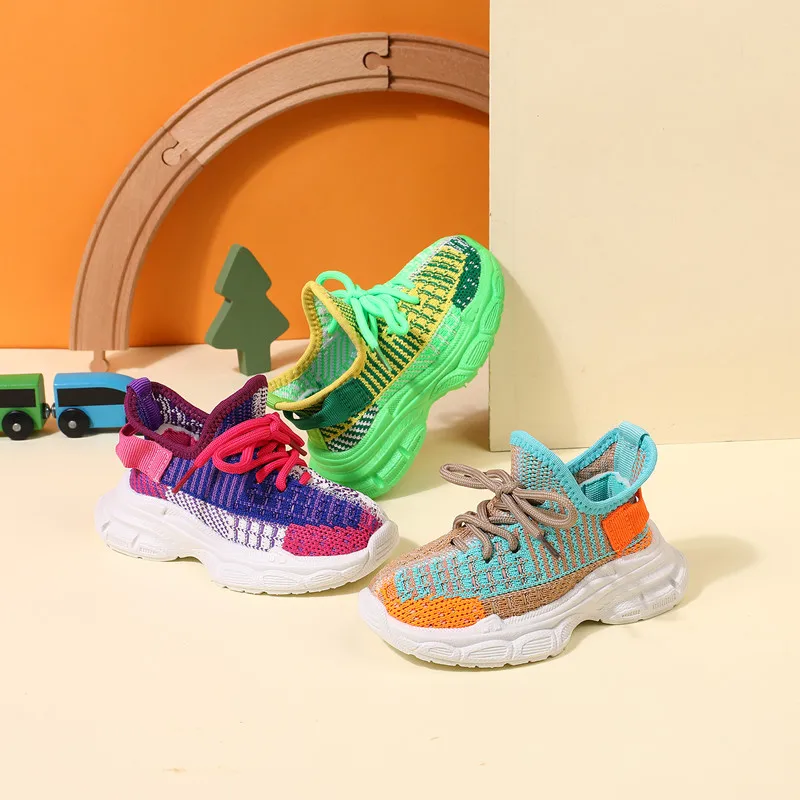 Neue Frühling/Herbst Kinderschuhe Unisex Kleinkind Jungen Mädchen Sneaker Weiche Sohle Atmungsaktives Mesh Modische Lässige Kinderschuhe