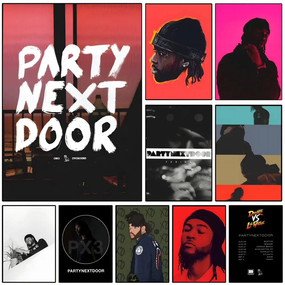 Songwriter PARTYNEXTDOOR Poster HD Selbstklebende Wanddekoration für Zuhause, Büro, Wohnheim, Schlafzimmer und mehr, ideale Geschenkidee Image