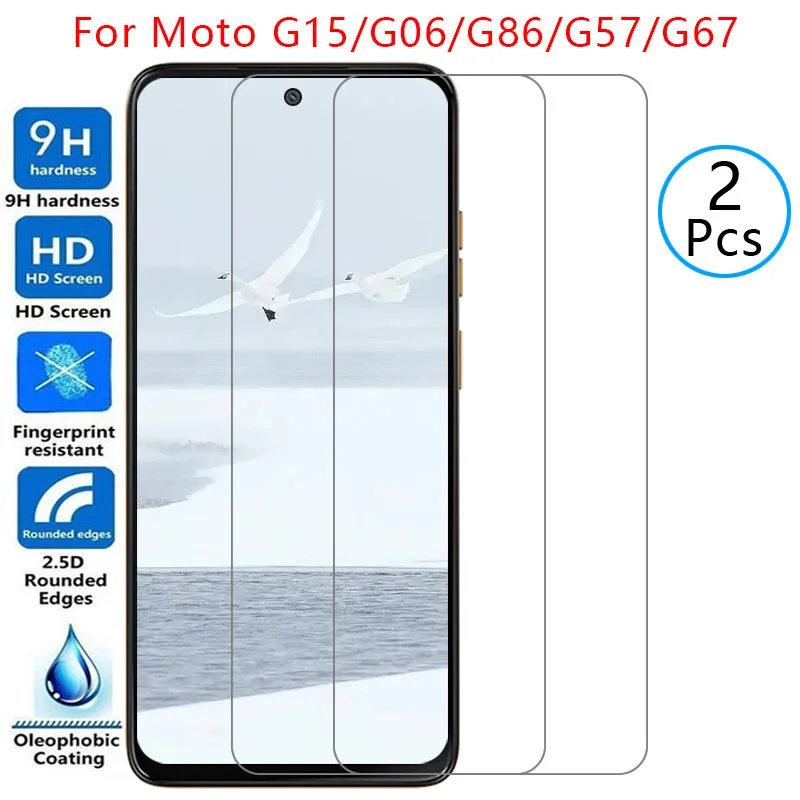 Coque de téléphone pour Motorola Moto G15 G06 G86 G57 G67 Power 5G, verre trempé pour Moto G86 Moto G15 Moto G 15 06 86 57 67, coque arrière