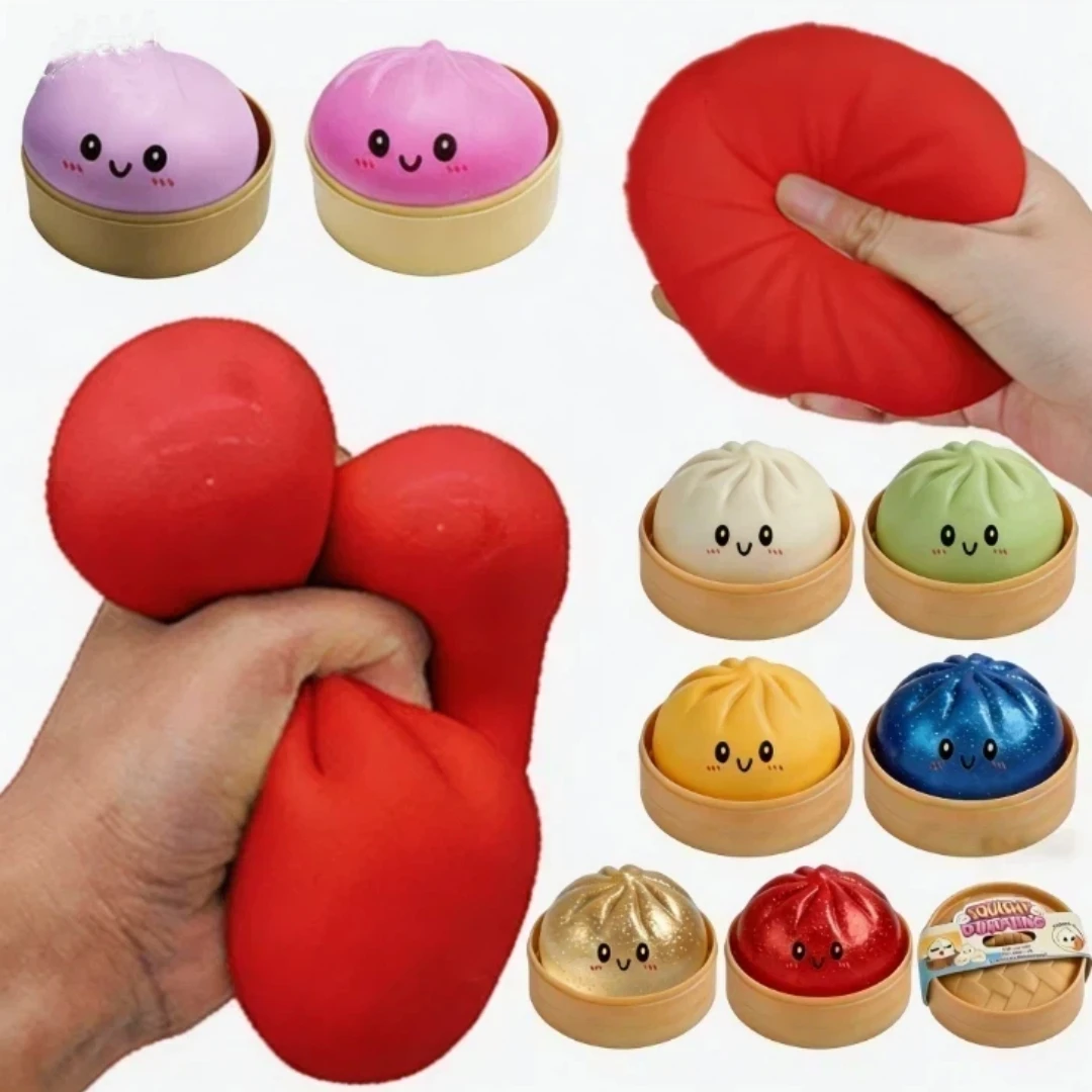 Squishy Gigante a Lenta Risalita a Forma di Raviolo con Glitter, Giocattolo Morbido Antistress, Palla Antistress, Giocattolo Fidget Portatile Anti-Ansia