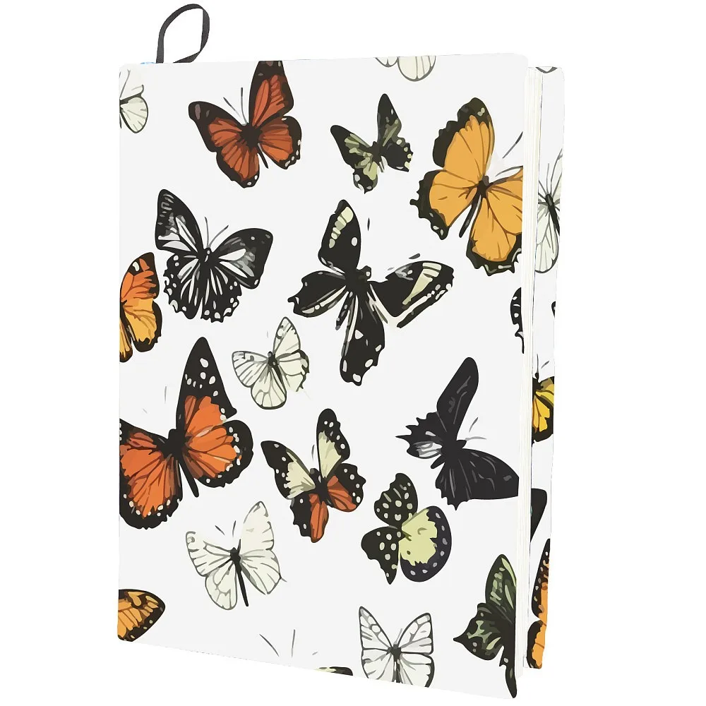 Polyester-Buchhüllen, elastische Notizbuchhüllen, rechteckig, Schmetterling, 400 x 250 mm Image