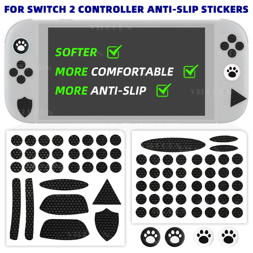 Anti-Rutsch-Aufkleber für Nintendo Switch 2 Tasten-Skin Schweißabsorbierende Weiche Strukturierte Schutzaufkleber für Switch2Joycon Zubehör Image