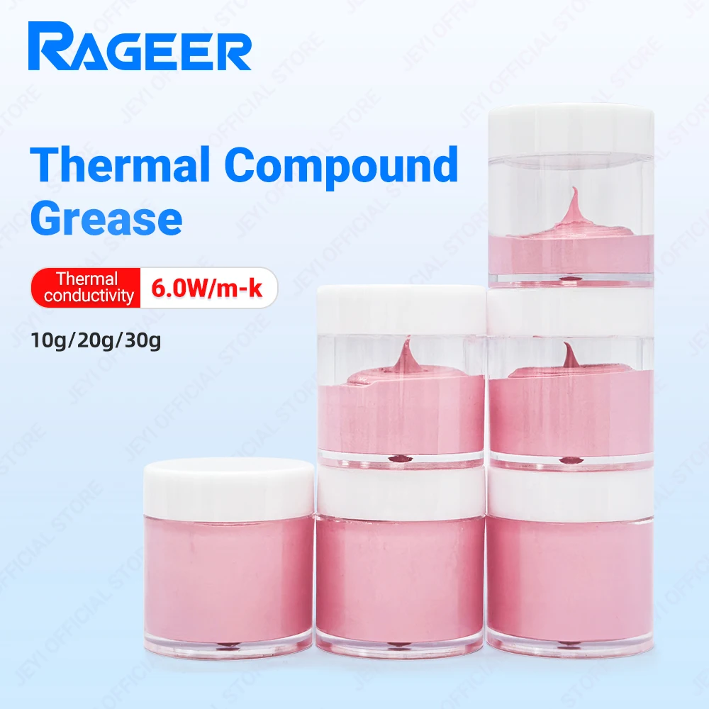 RAGEER Thermische Paste 6,0 W/m·K Elektrisch Nicht-Leitendes Wärmeleitendes Material für PC/CPU/GPU/Laptop-Kühlsysteme Image