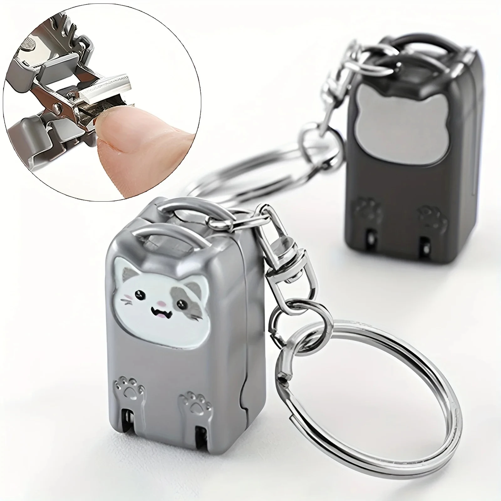 1 Stück Mini Faltbarer Nagelknipser Tragbarer Edelstahl Finger- und Fußnagelschneider Kompakter Reise-Nageltrimmer für die Tasche Image