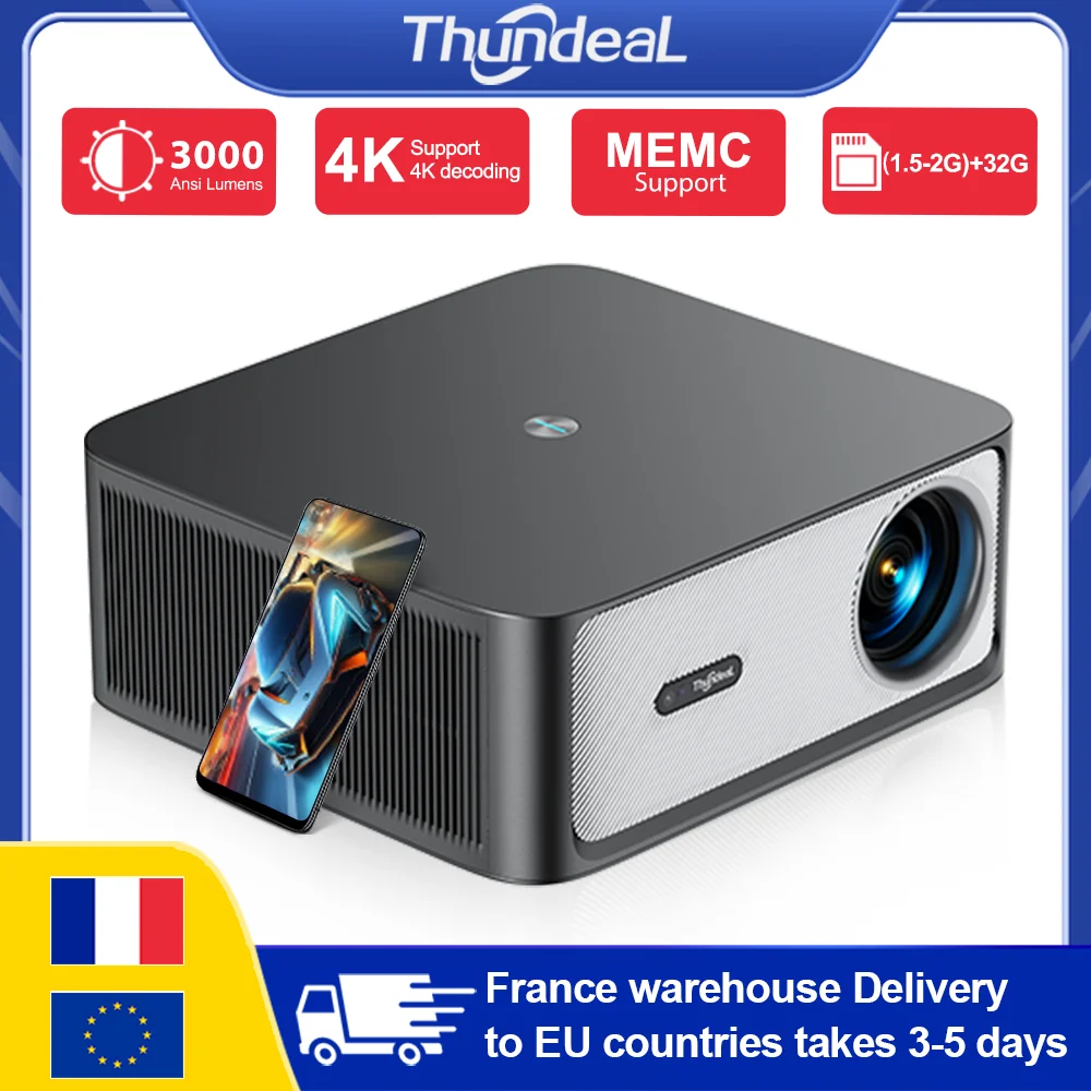 ThundeaL TD98Pro Full HD 1080P Tragbarer Projektor Android 4K WiFi TD98 Pro 2G 32G Beamer Smart Video Heimkino Gaming-Projektor Image
