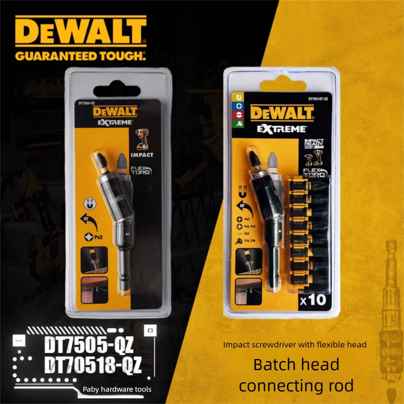 DEWALT DT7505-QZ DT70518T-QZ Schwenkbarer Einsatzhalter mit Starker Magnetischer Eckverbindungsstange Verlängert für Präzisionsbearbeitung Image