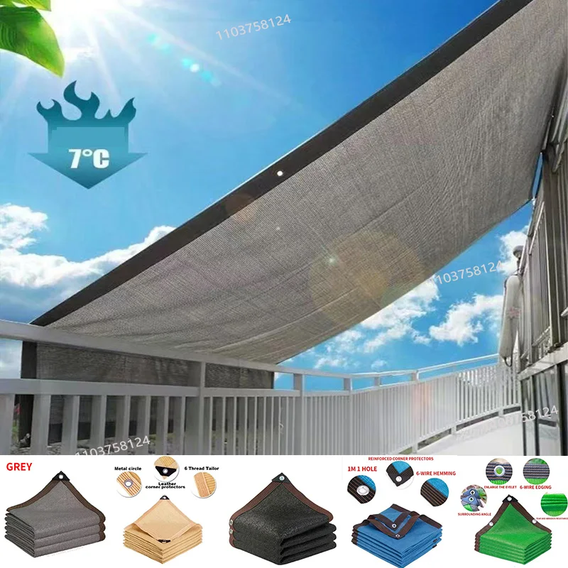 Sonnenschutznetz UV-beständiges Netz Sonnenschutztuch geeignet für Schatten in Pavillons und Gärten Image