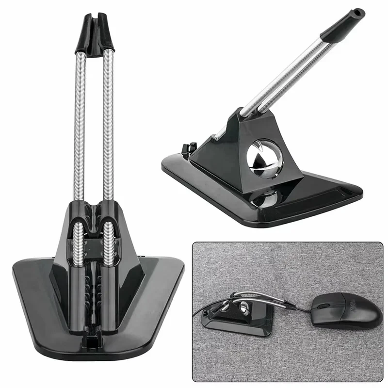 Mauskabelhalter Computer PC Maus Bungee Kabelclip Draht-Organizer Gaming Flexibler Kabelgebundener Maus-Fixierhalter Image