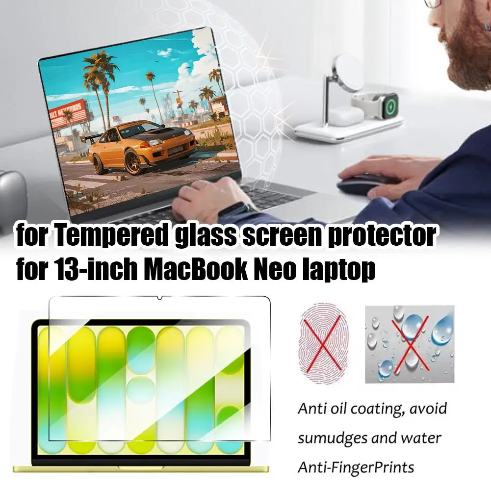Gehärteter Glas-Displayschutz für 13-Zoll MacBook Neo HD Kratzfeste Bildschirmfolie Anti-Fingerabdruck Laptop-Displayschutz