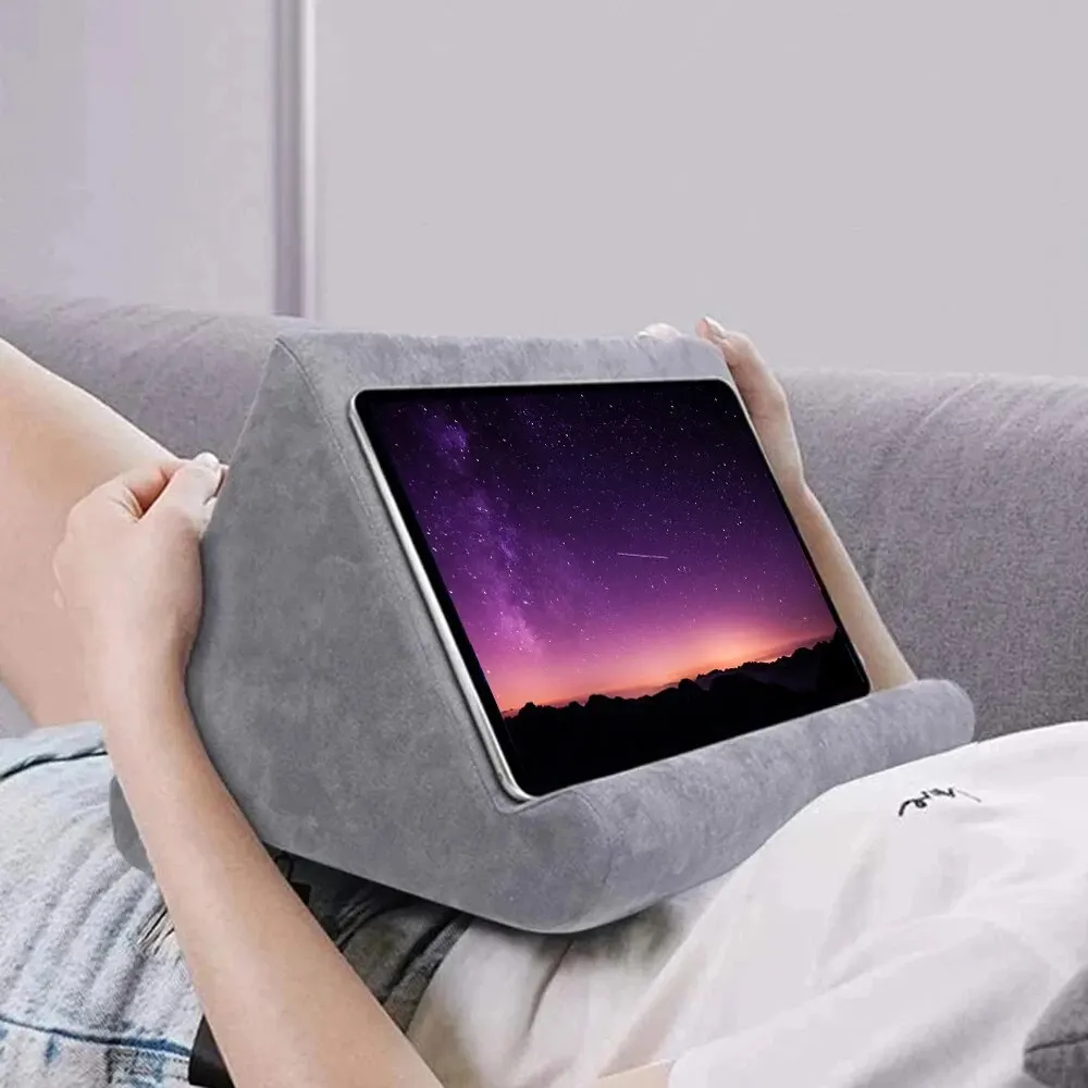 Xnyocn Tablet-Ständer, multifunktionaler Schwamm-Kissenständer für IPad, Samsung, Huawei, Tab, Lesehalter, Unterstützung, Betthalterung, Buch Image