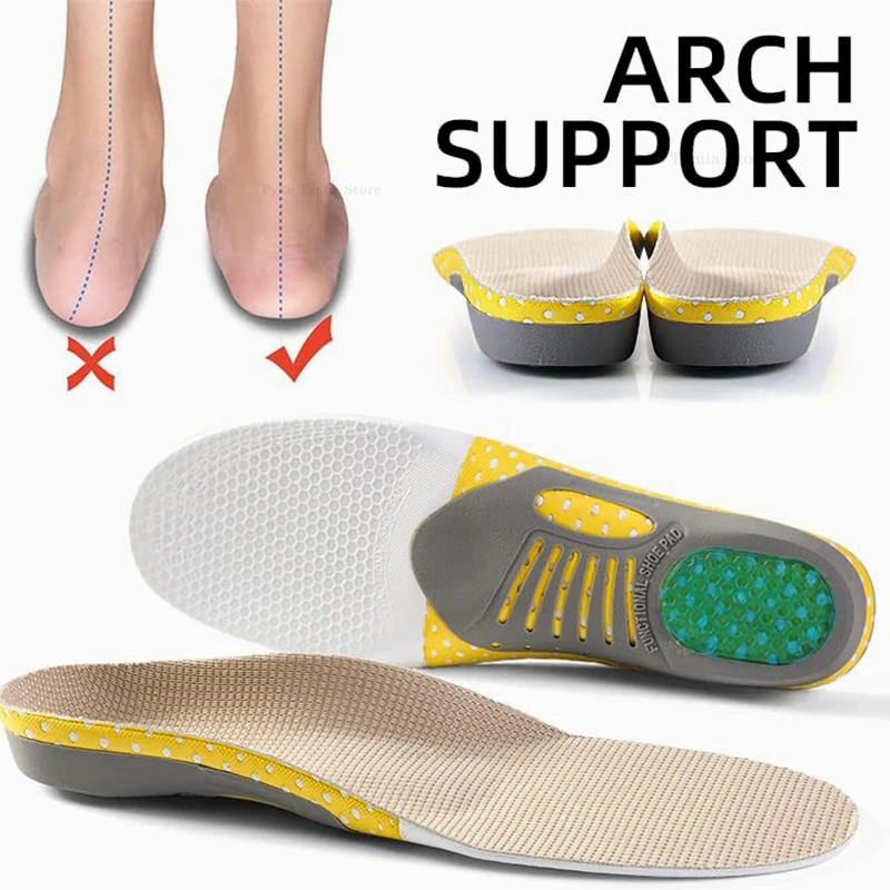 Orthopädische Einlegesohlen Gel-Flachfußkissen Gewölbestütze Stoßdämpfende Einlage Schmerzlinderung Plantarfasziitis Fußpflege Einlegesohlen Image