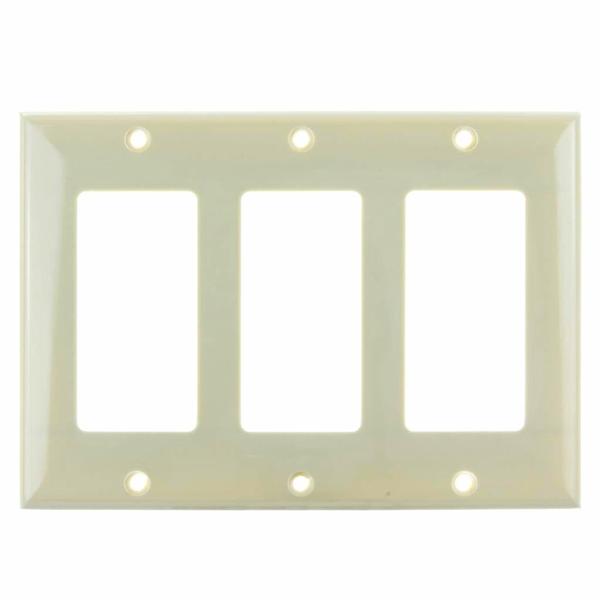 Leviton 48867 - 80411-NI 3GANG STANDARD DECORATIVE WALLPLATE Wall Plates
