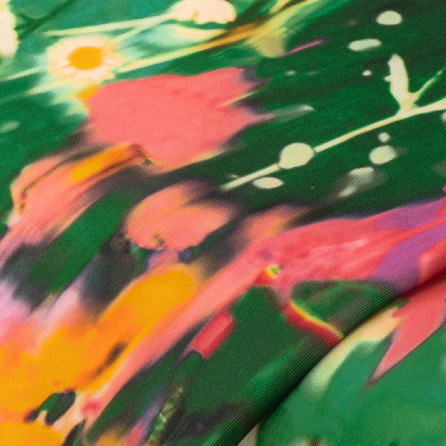Elastik-Jersey-Scuba Blume, bunt