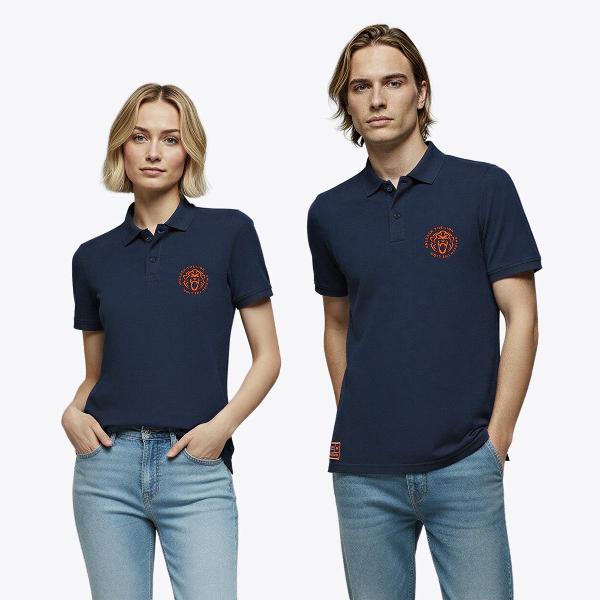 Polo Unleash the Lion - Bleu Marine - Homme Taille: 4XL