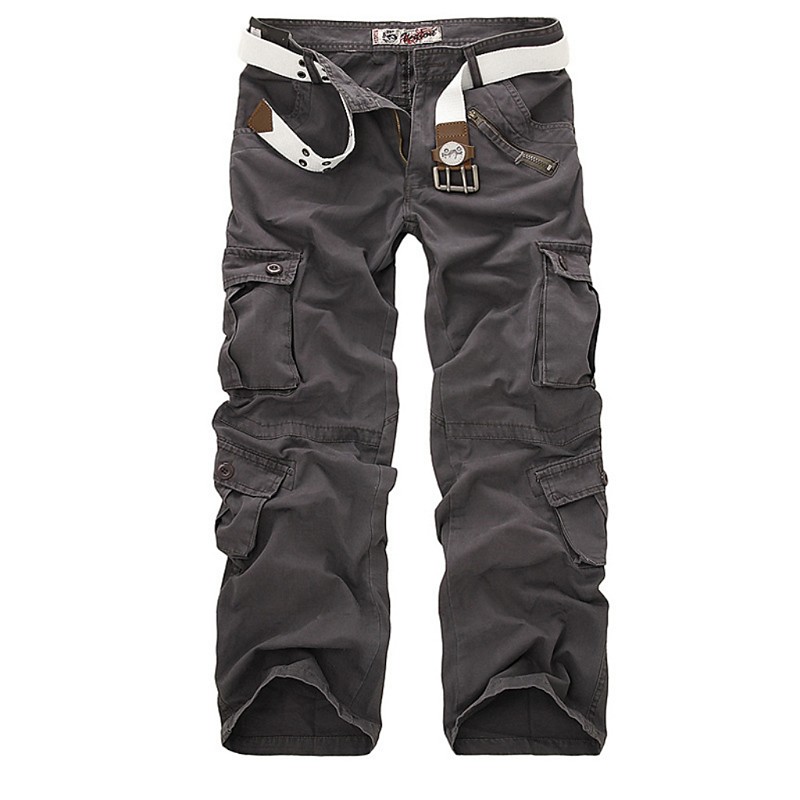 Men's Cargo Pants Trousers Tactical Pants Work Pants Hiking Pants Multi Pocket Flap Pocket Camo Plain Comfort Wearable Casual Daily Outdoor Vacation Streetwear Black Army Green Inelastic